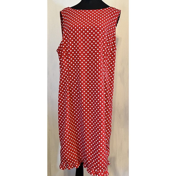 Melissa Harper MHM Red White Polka Dots Dress Sleeveless Zipper Minnie Mouse - Picture 1 of 11